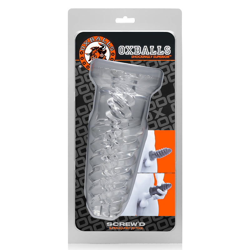 OxBalls Screw''D, Super Squish Corkscrew Jackoff Toy, Clear OxBalls Screw''D, Super Squish Corkscrew Jackoff Toy, Clear