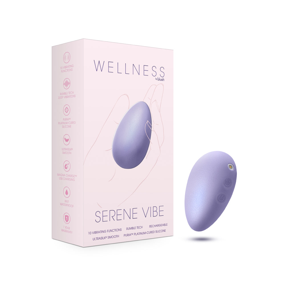 Wellness Serene Vibe Lavender lavender Wellness Serene Vibe oval palm massager beside white box