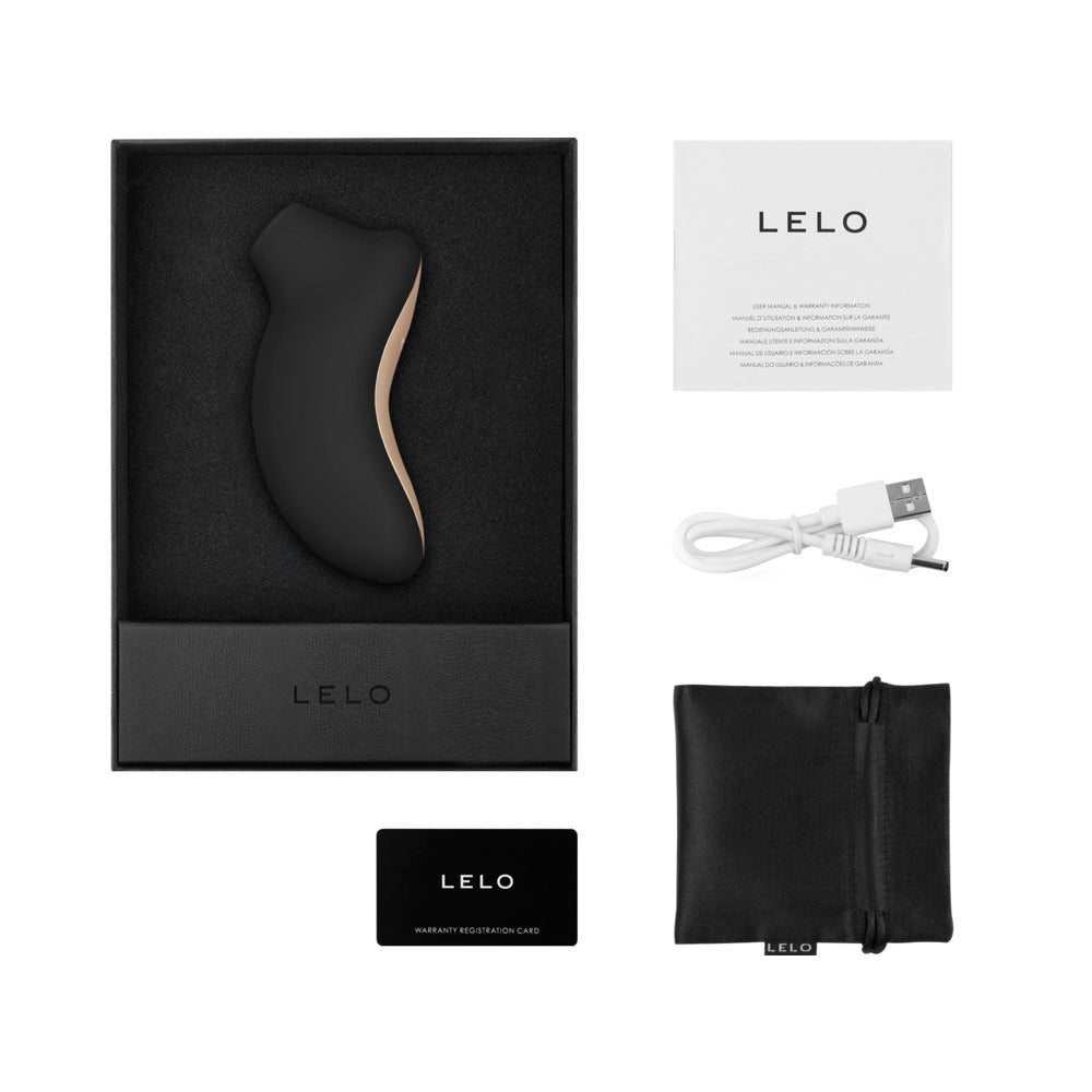 LELO SONA CRUISE Rechargeable Clitoral Stimulator Black Black LELO SONA CRUISE set with box USB cable card and pouch