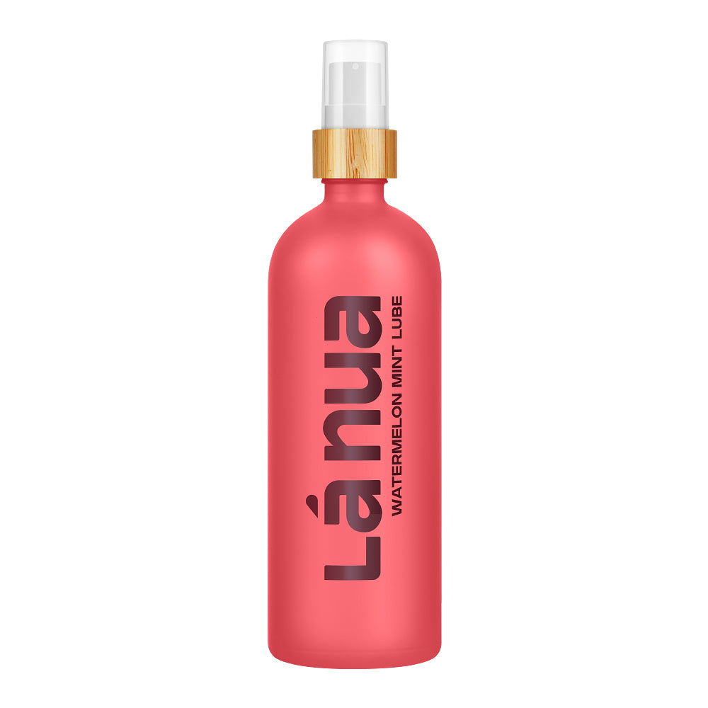 La Nua Watermelon Mint Water-Based Lubricant 6.8 oz. La Nua Watermelon Mint 6.8 oz tall red-pink pump bottle