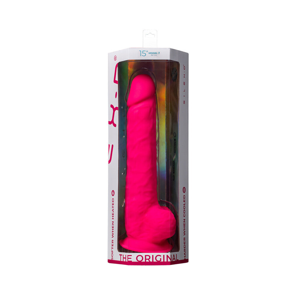 SILEX-D The Original Model 1 Dildo 15 in. Pink SILEX-D Model 1 pink 15-inch dildo front window-box view