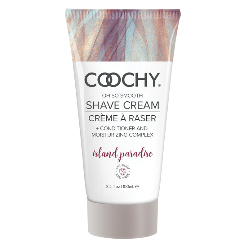 Coochy Shave Cream Island Paradise 3.4 fl.oz Coochy Island Paradise 3.4 oz Tube with pastel pattern