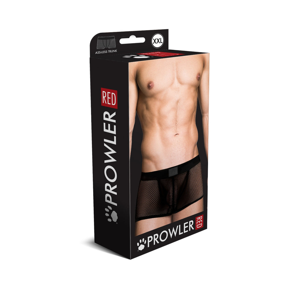 Prowler RED Fishnet Assless Trunk Black 2XL Prowler RED black fishnet open-back trunk size 2XL retail box