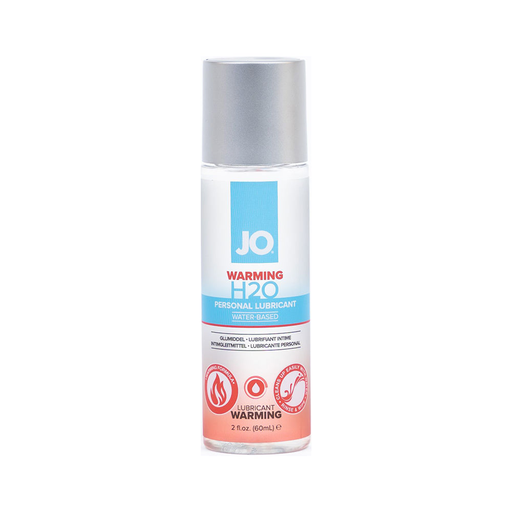 JO H2O Warming Water-Based Lubricant 2 oz. System JO H2O Warming two-ounce silver-capped bottle