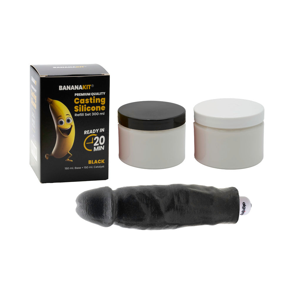BANANAKIT Casting Silicone Black Refill BANANAKIT black casting silicone refill with two tubs black cast and retail box