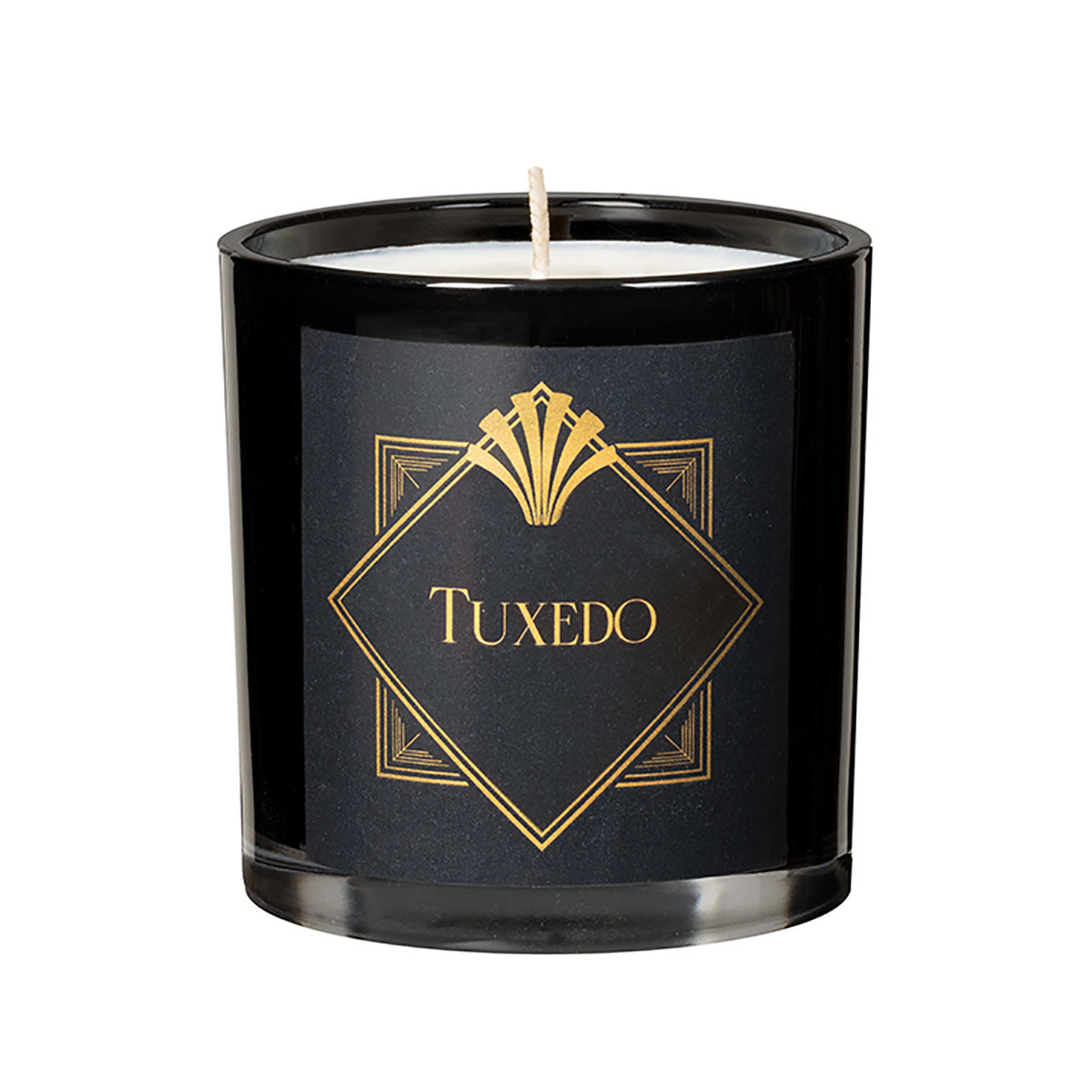 Olivia''s Boudoir Candle Tuxedo 6.5 oz. black glass Olivia's Boudoir Tuxedo candle with white wax and single wick