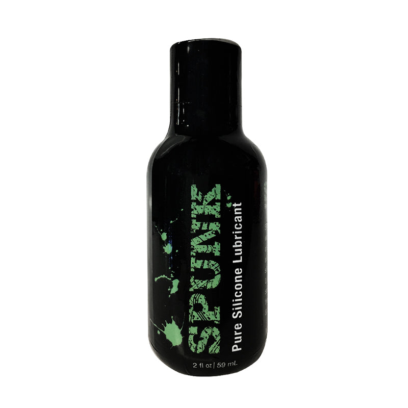 Spunk Lube Pure Silicone 2oz Spunk Lube Pure Silicone 2 oz black bottle with green white branding