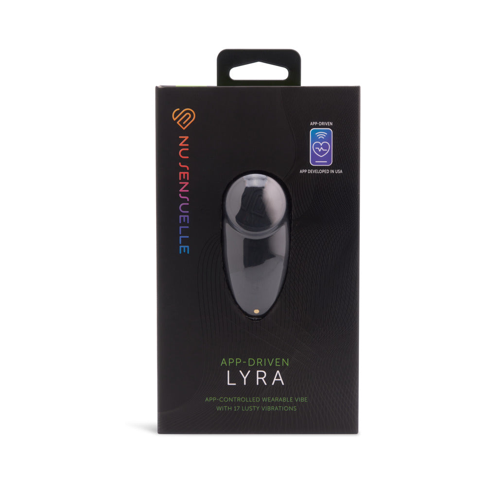 Nu Sensuelle Lyra Panty Vibe Black Nu Sensuelle Lyra black app-driven panty vibrator retail box