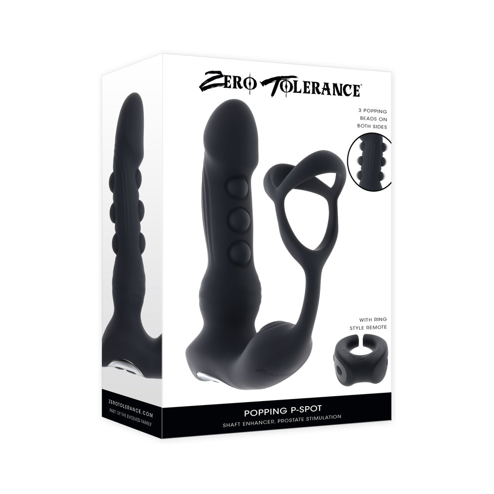 Zero Tolerance Popping P-Spot Silicone Rechargeable Black Zero Tolerance Popping P-Spot Silicone Rechargeable Black