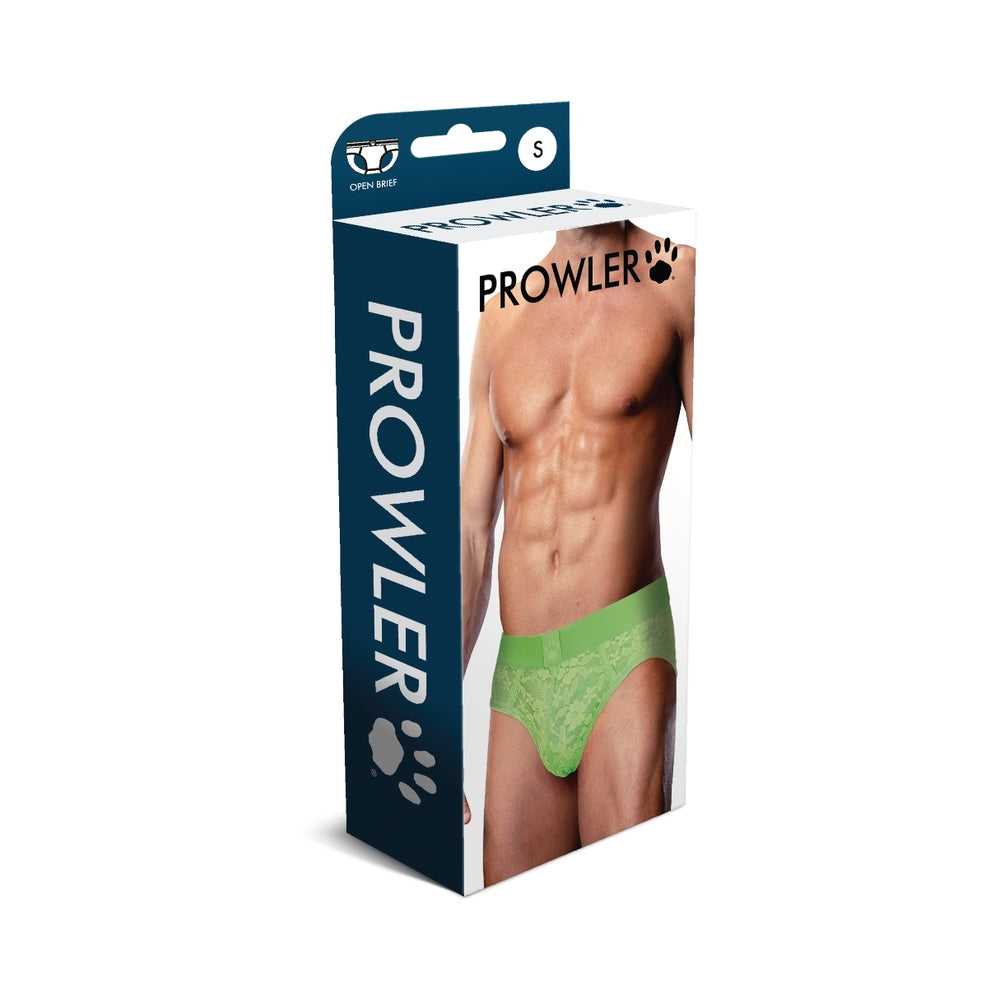 Prowler Lace Open Back Brief Neon Green S Prowler neon-green open-back brief size S retail box