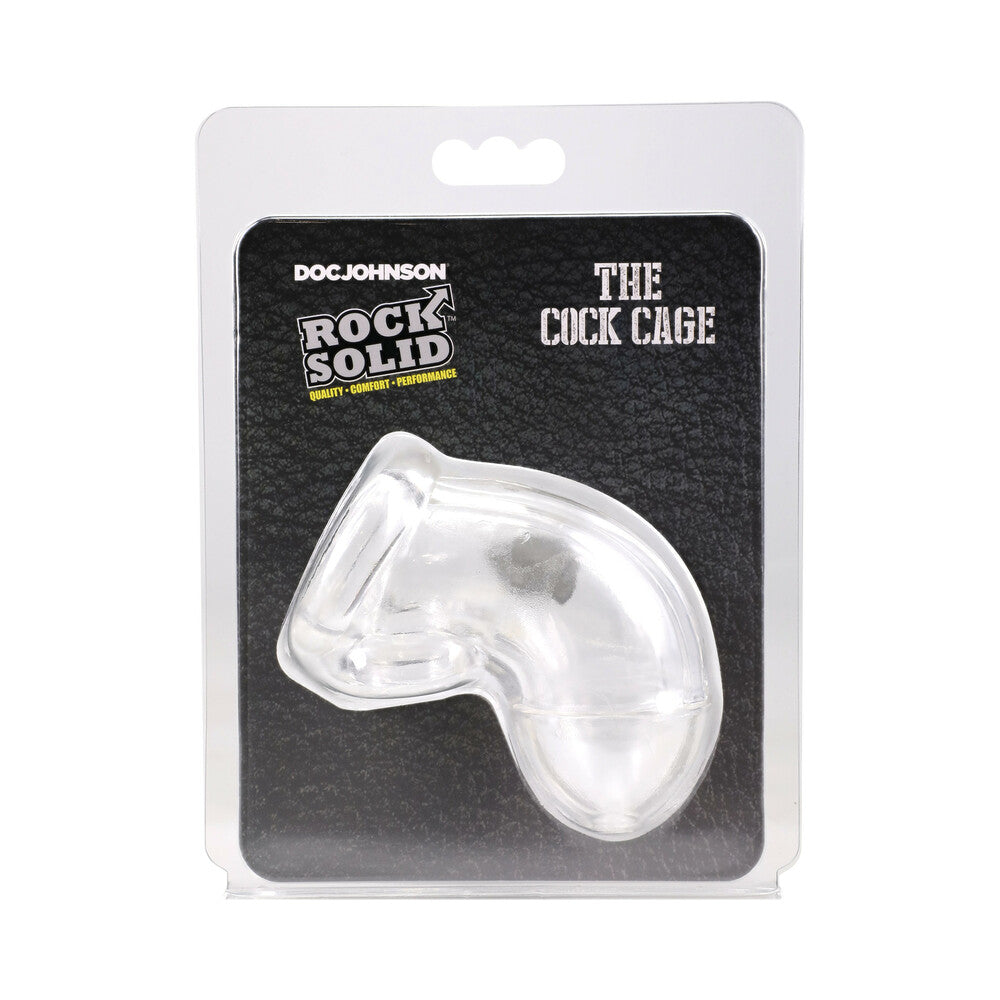 ROCK SOLID The Cock Cage Clear ROCK SOLID clear curved cock cage front retail package