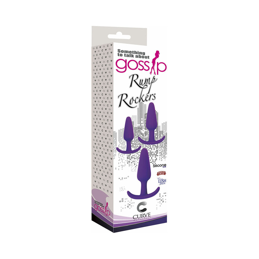 Gossip Rump Rockers 3-Piece Silicone Anal Plug Training Set Violet Gossip Rump Rockers 3-Piece Silicone Anal Plug Training Set Violet