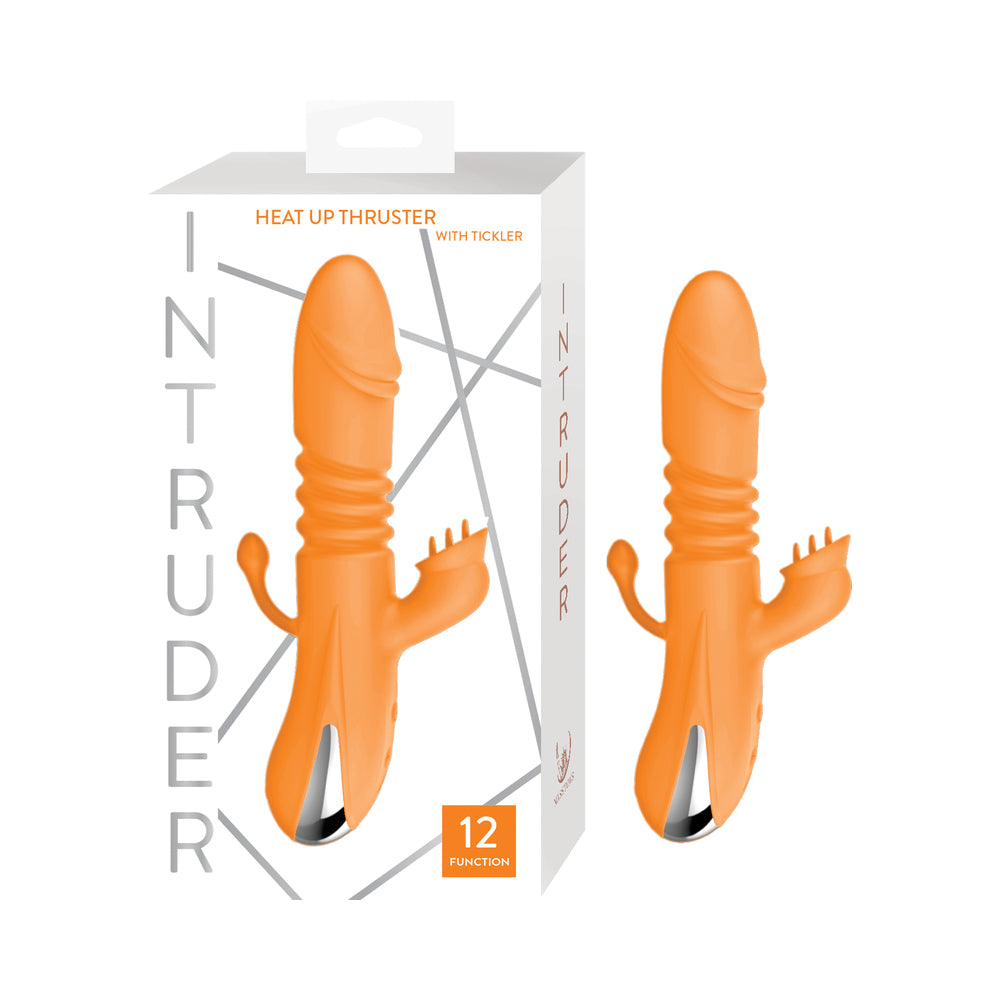 Intruder Heat Up Thruster with Tickler Orange Orange Intruder Heat Up Thruster with Tickler and white box