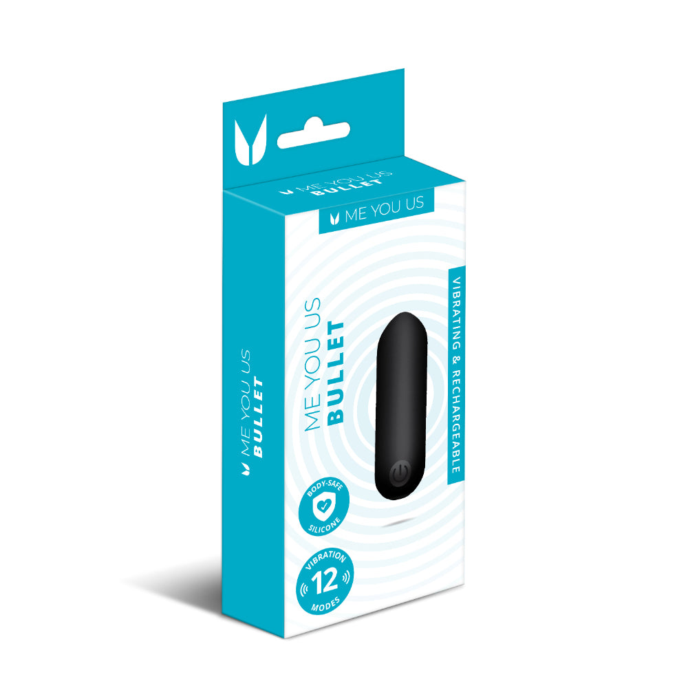 Me You Us Bullet Black Black Me You Us bullet vibrator in teal-white retail box