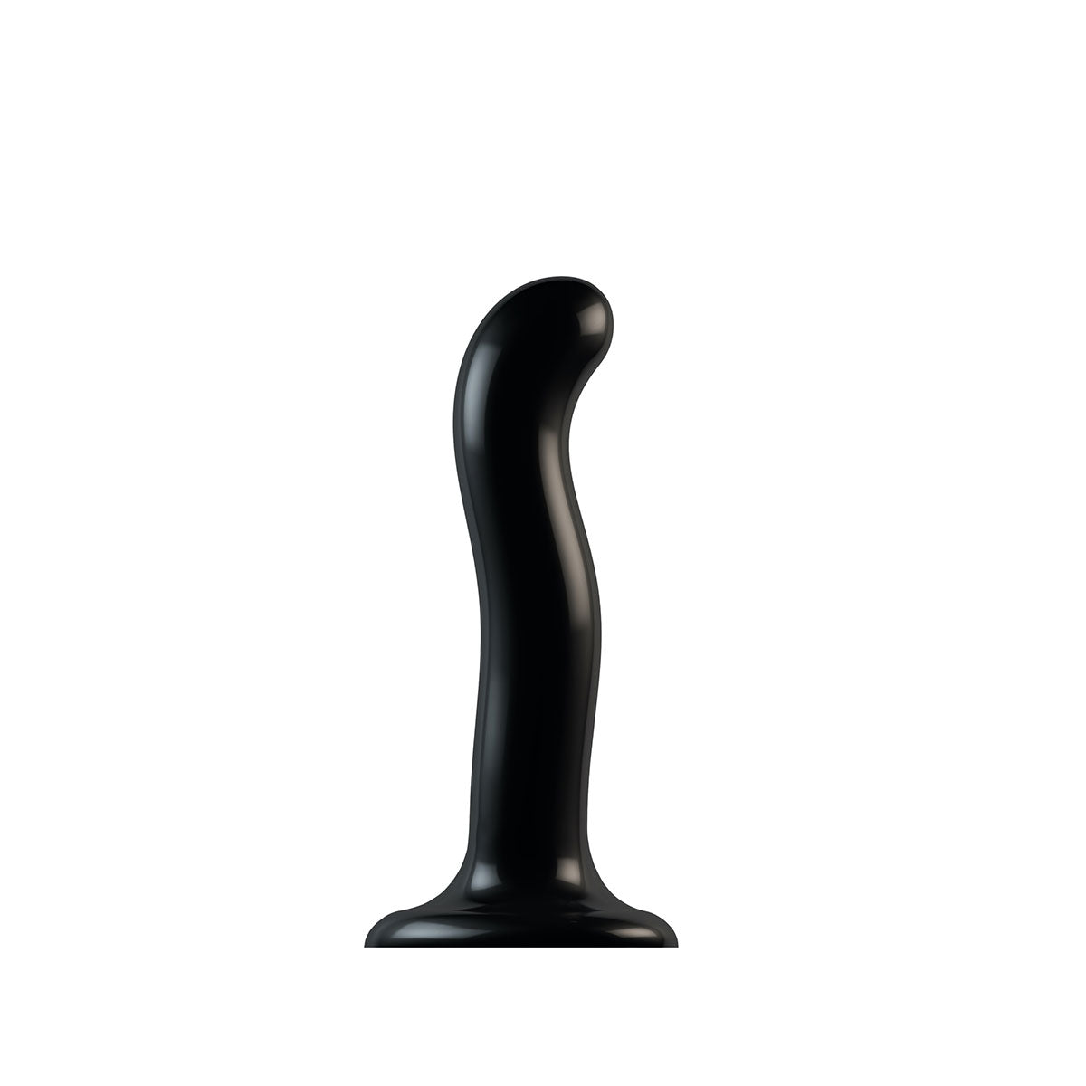 Strap-On-Me P&G-Spot Dildo Medium Black medium black Strap-On-Me P&G-Spot dildo standing on wide flared base