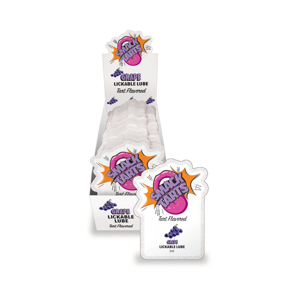 Smack Tarts Lickable Lube Sour Grape 3 ml Pouch 36-Piece Display Grape Smack Tarts 36-count pouch display