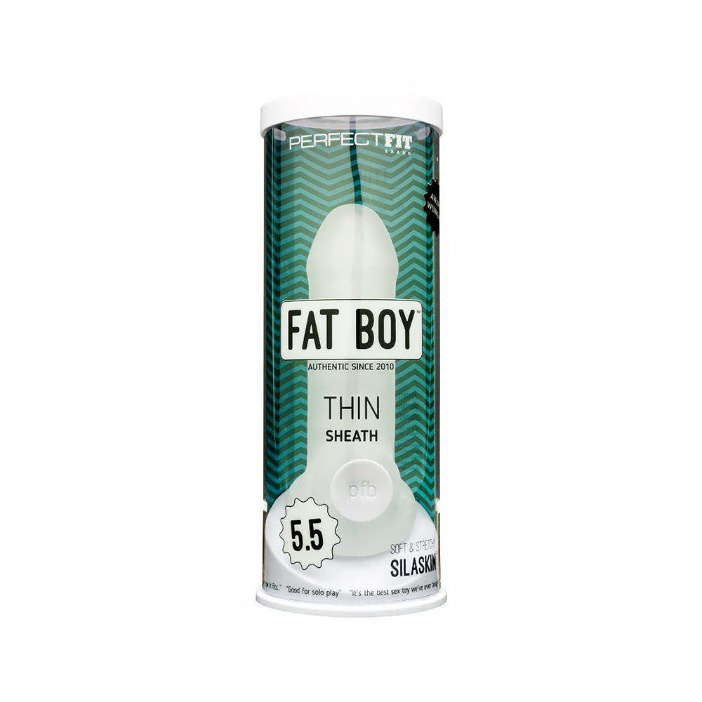 Fat Boy Thin 5.5 in. Extender Sheath Clear Perfect Fit Fat Boy Thin clear sheath in cylindrical retail package