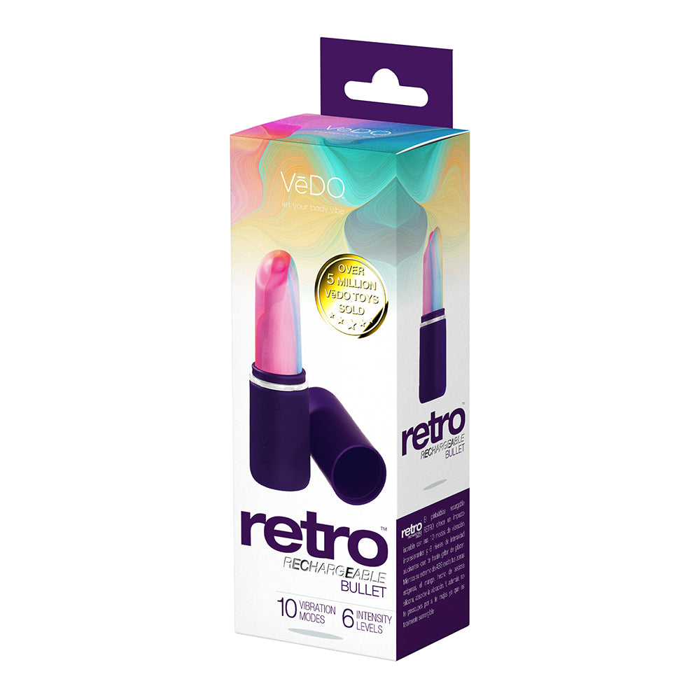VeDO Retro Rechargeable Bullet Purple purple VeDO Retro lipstick bullet in white and purple retail box