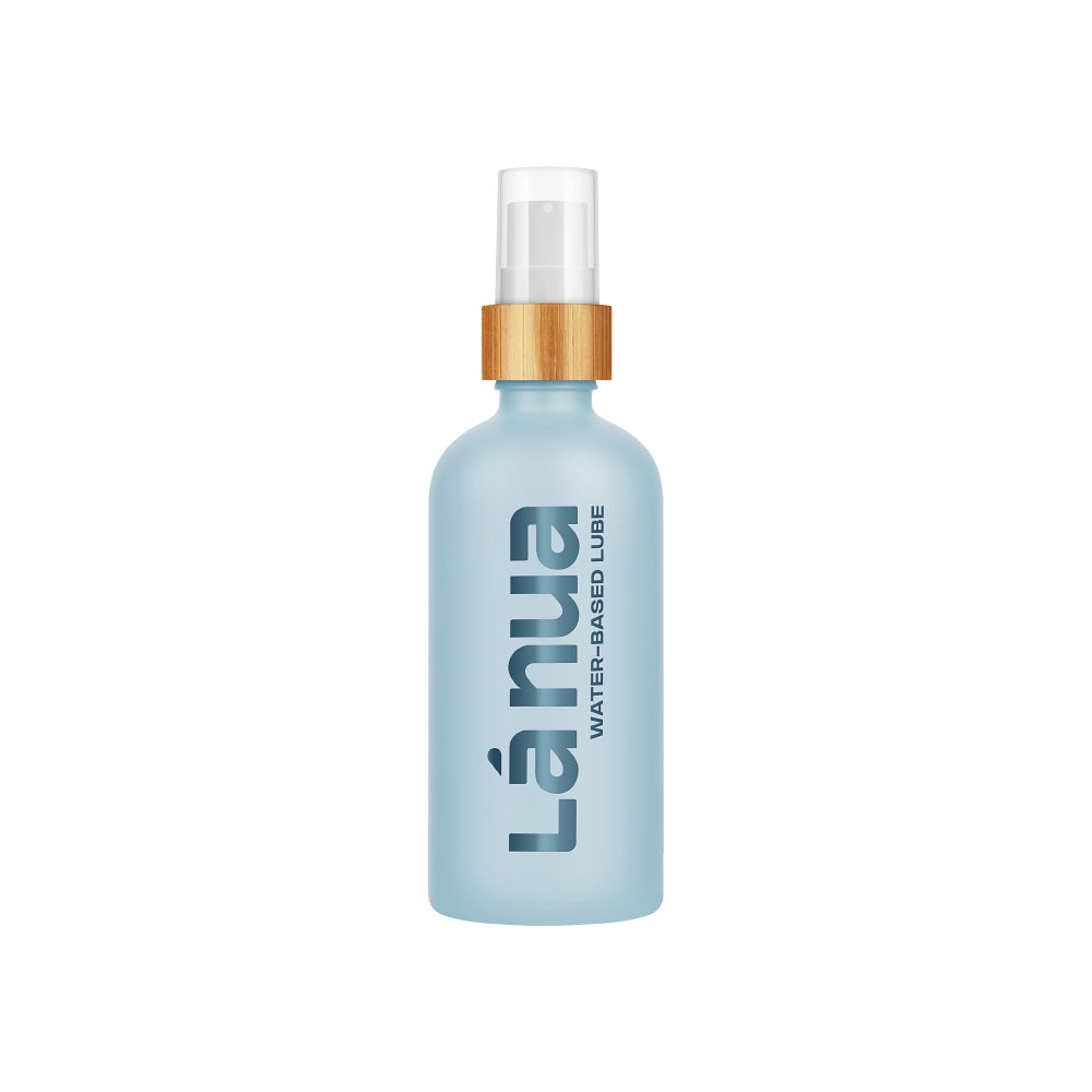 La Nua Unflavored Water-Based Lubricant 3.4 oz. La Nua Unflavored 3.4 oz pale-blue pump bottle