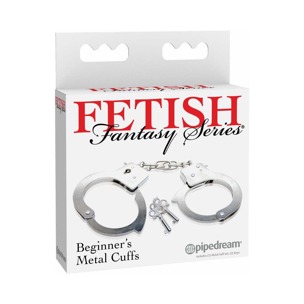 Fetish Fantasy Series Beginner''s Metal Cuffs Fetish Fantasy Beginner's Metal Cuffs white retail box