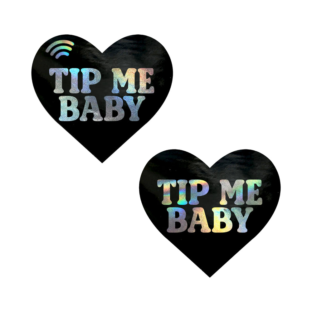 Neva Nude Tip Me Baby Holographic Heart Smart NFC Pasties Neva Nude Tip Me Baby Holographic Heart Smart NFC Pasties