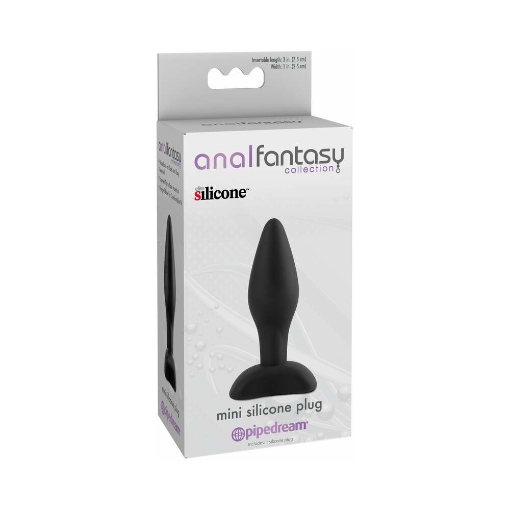 Anal Fantasy Collection Mini Silicone Plug Black Pipedream Anal Fantasy Mini Plug retail box front