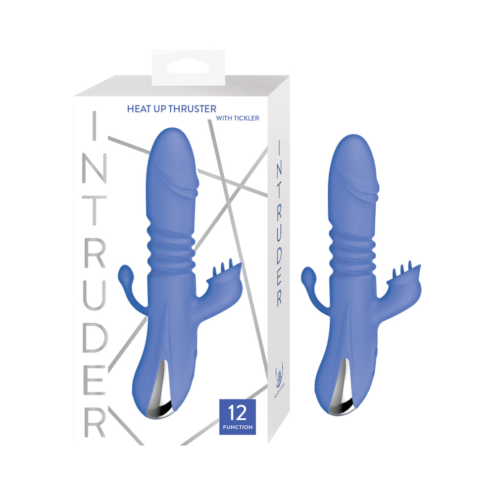 Intruder Heat Up Thruster with Tickler Blue Blue Intruder Heat Up Thruster with Tickler and white box
