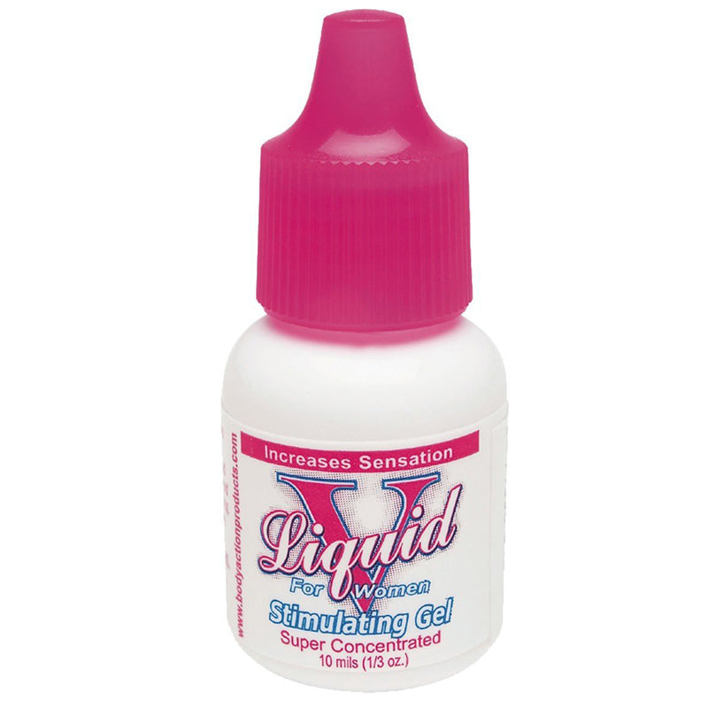 Body Action Liquid V 1/3oz (Carded) Body Action Liquid V small white bottle with bright pink pointed cap