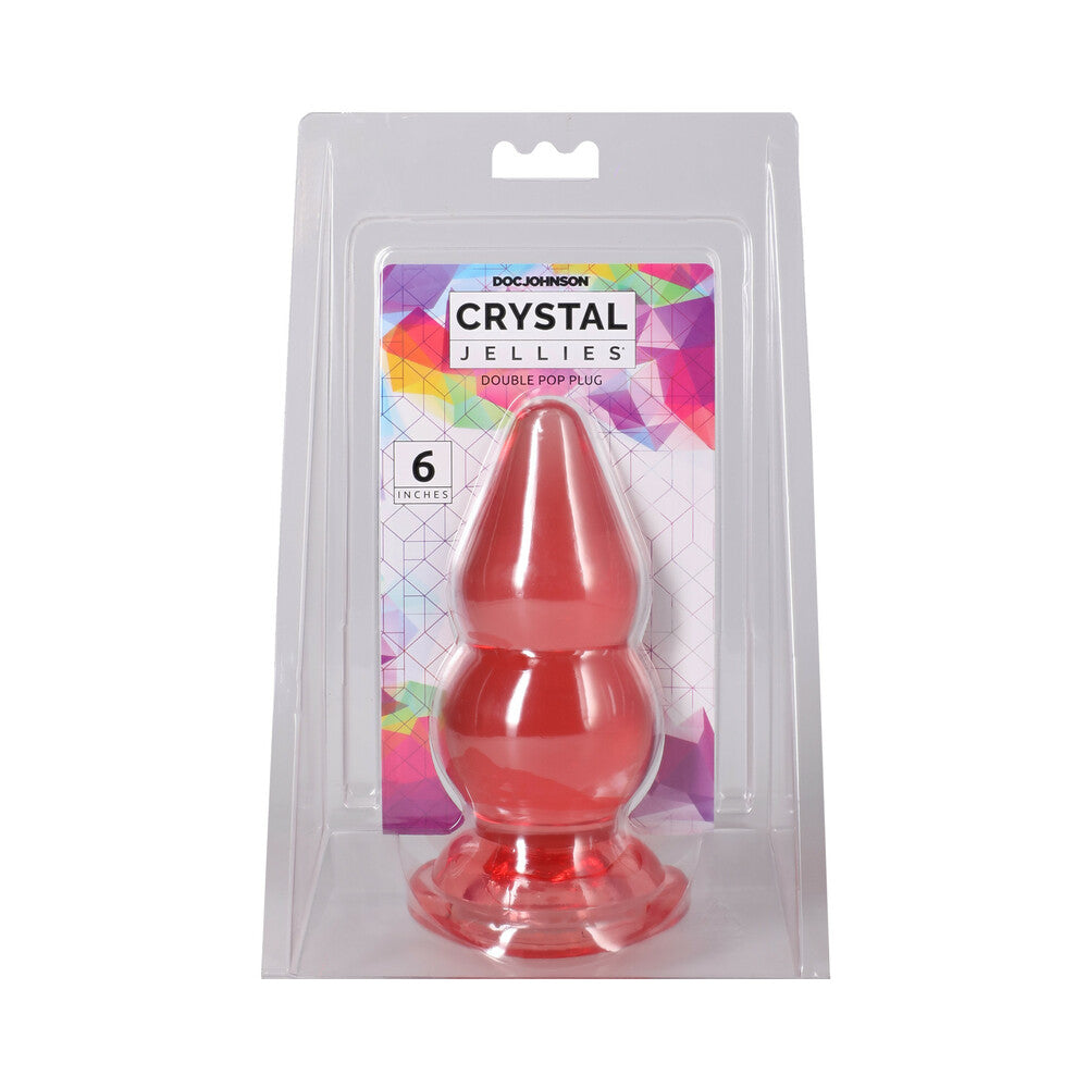 Crystal Jellies Double Pop Plug 6 in. Pink Crystal Jellies Double Pop Plug 6 in. Pink