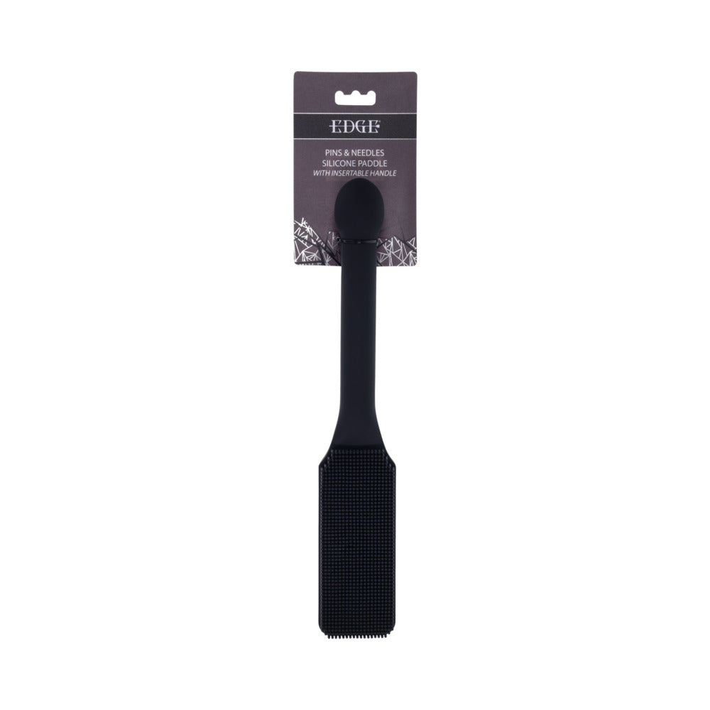 Sportsheets Edge Pins & Needles Silicone Paddle Front hanging view of Sportsheets Edge Pins and Needles Silicone Paddle