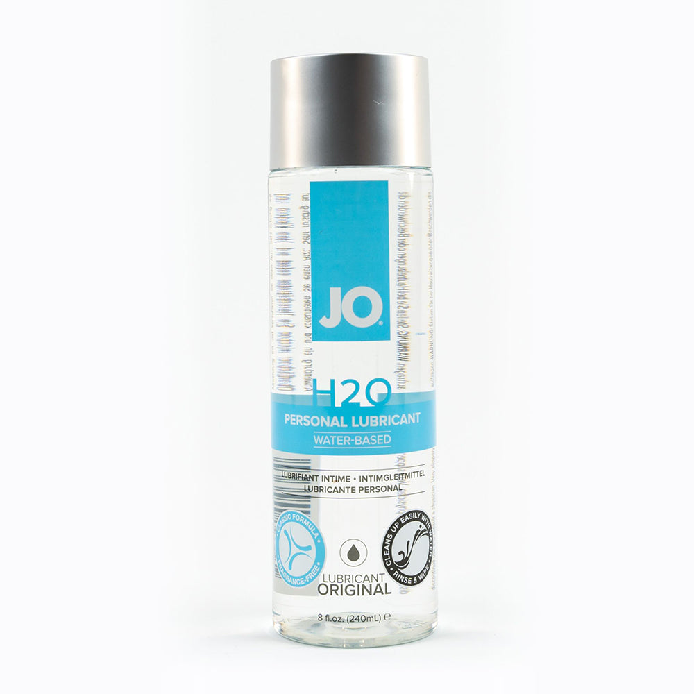 JO H2O Original Water-Based Lubricant 8 oz. System JO H2O Original eight-ounce water-based lubricant bottle