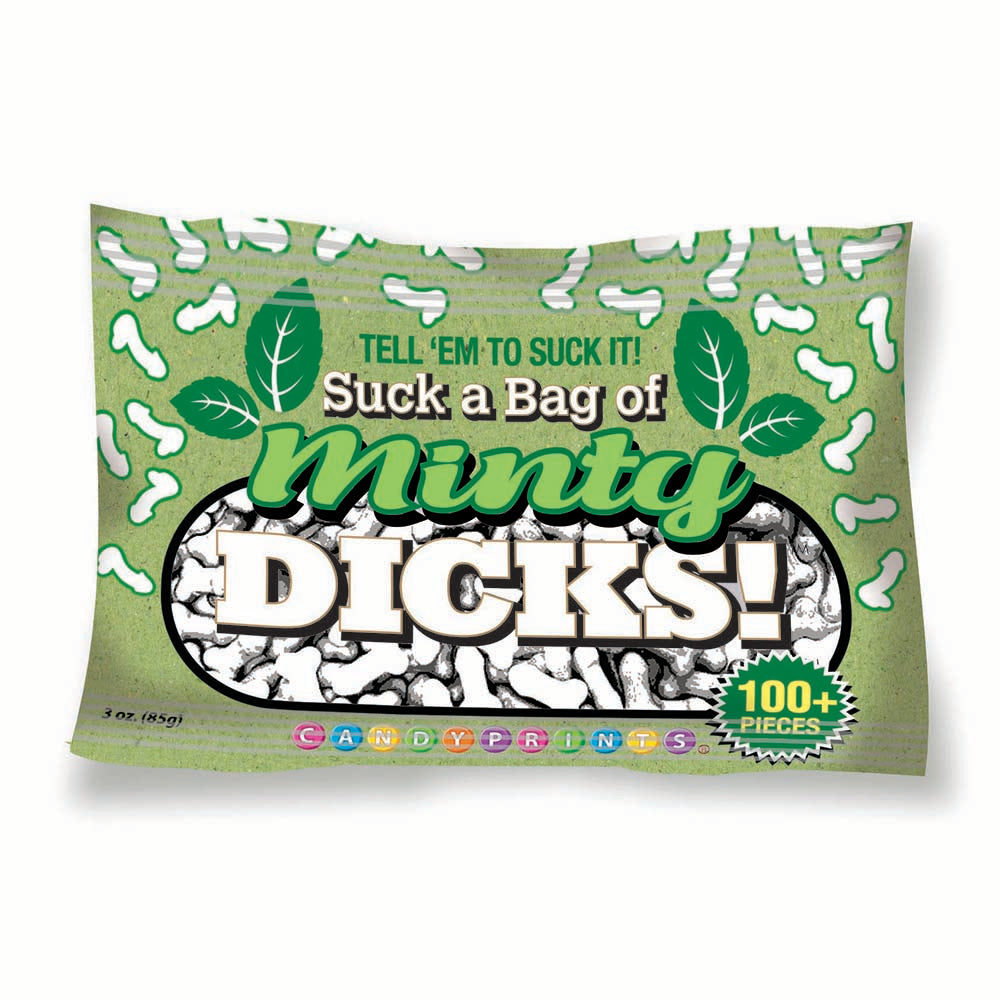 Suck a Bag of Minty Dicks 3 oz. Bag Green 3 oz Suck a Bag of Minty Dicks mint package