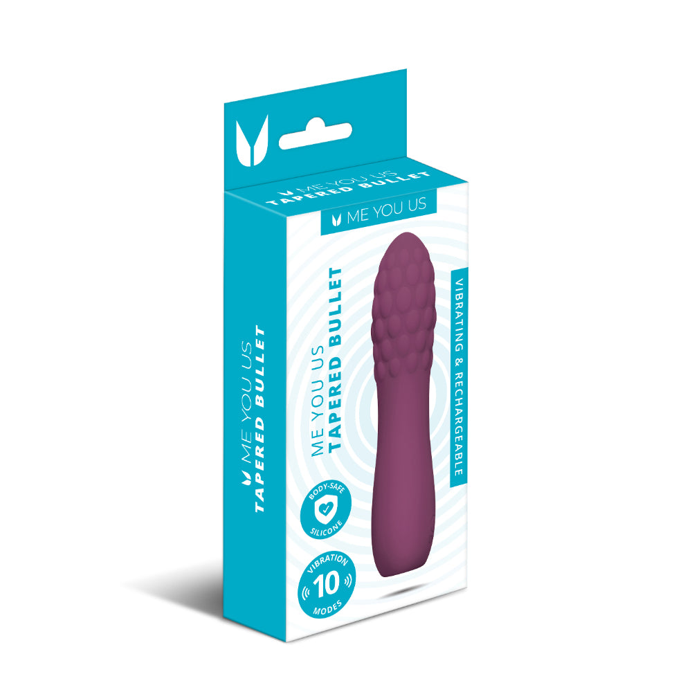 Me You Us Tapered Bullet Purple Me You Us purple Tapered Bullet vibrator retail box