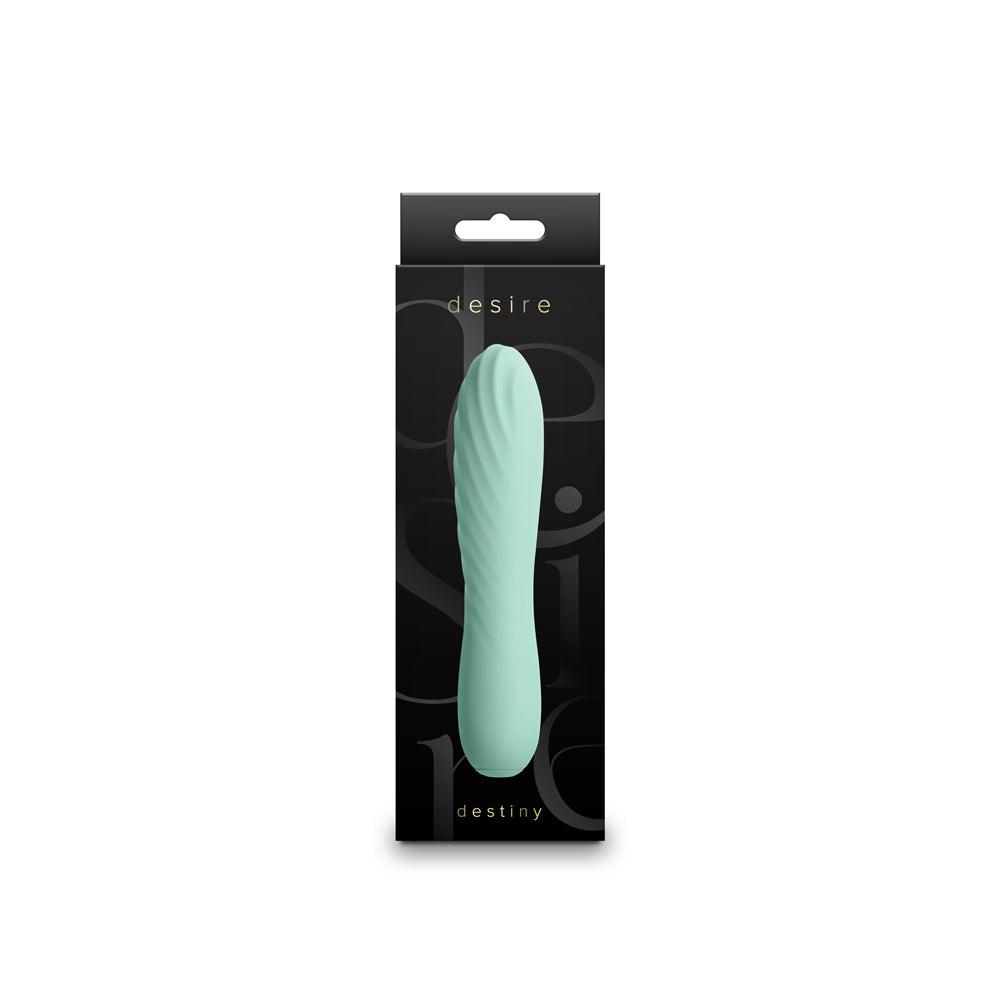 Desire Destiny Mint mint-green Desire Destiny ribbed vibrator in tall black box