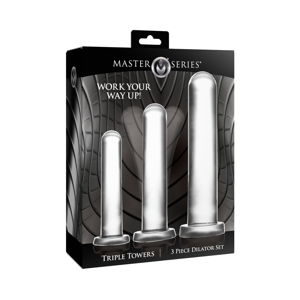 Master Series Triple Towers 3-Piece Dilator Set Triple Towers three-piece clear dilator set retail box