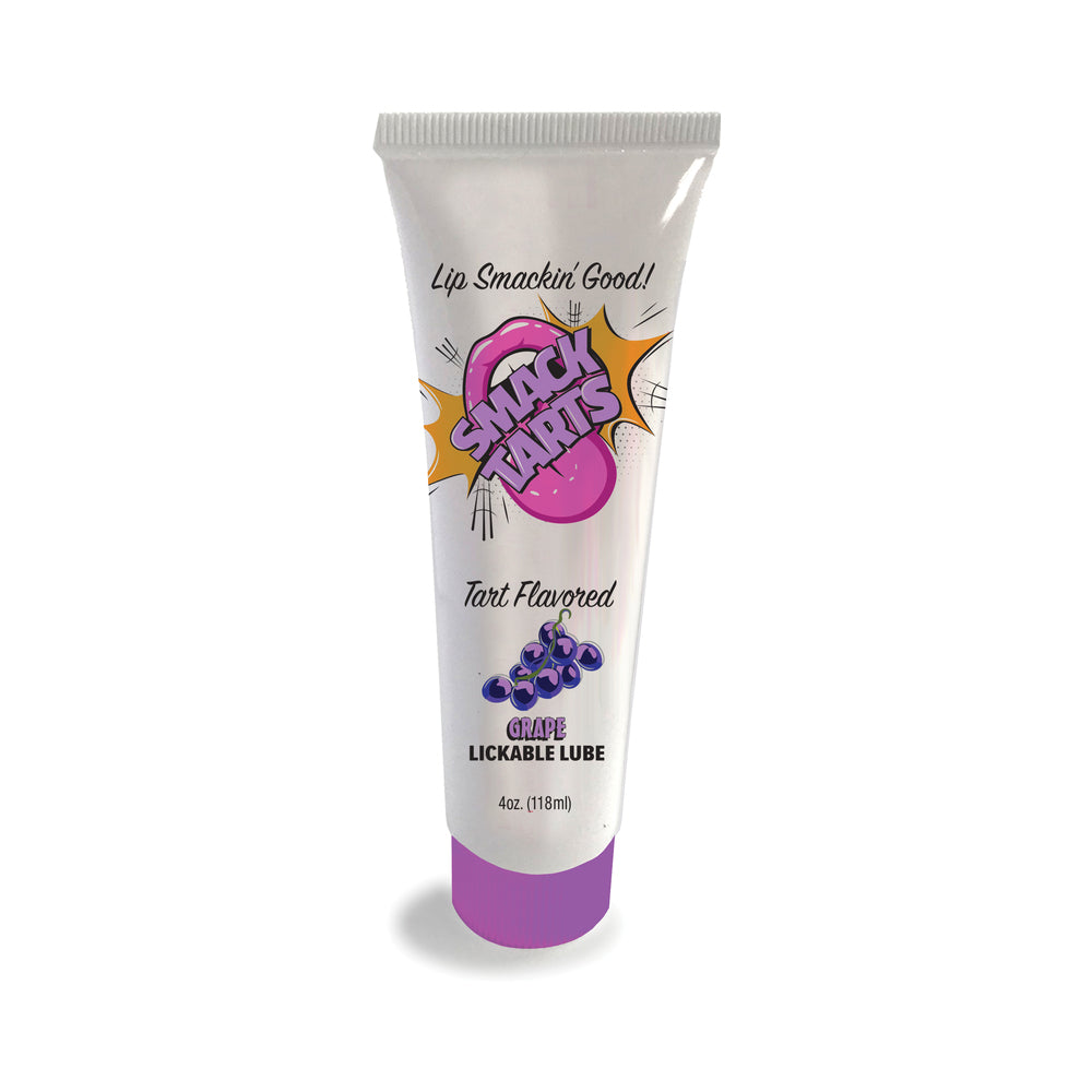 Smack Tarts Lickable Lube Sour Grape 2 oz. Smack Tarts Sour Grape 2 oz lube tube with purple band