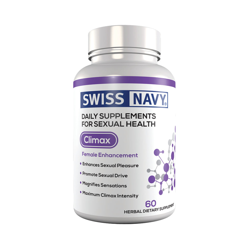 Swiss Navy Climax For Her 60ct White Swiss Navy Climax For Her 60-count bottle with purple label
