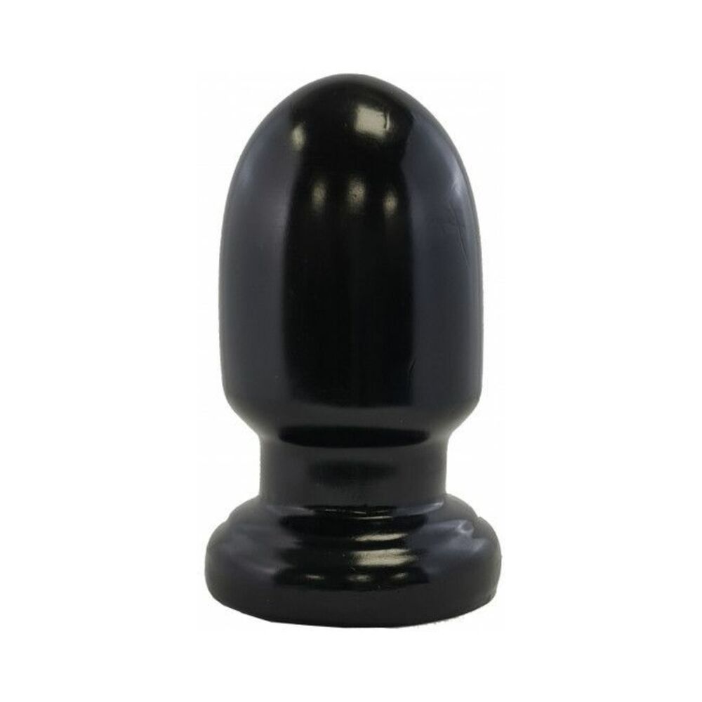 Prowler RED Thud 5 in. Anal Plug Black Upright black Prowler RED Thud TPE plug with flared base