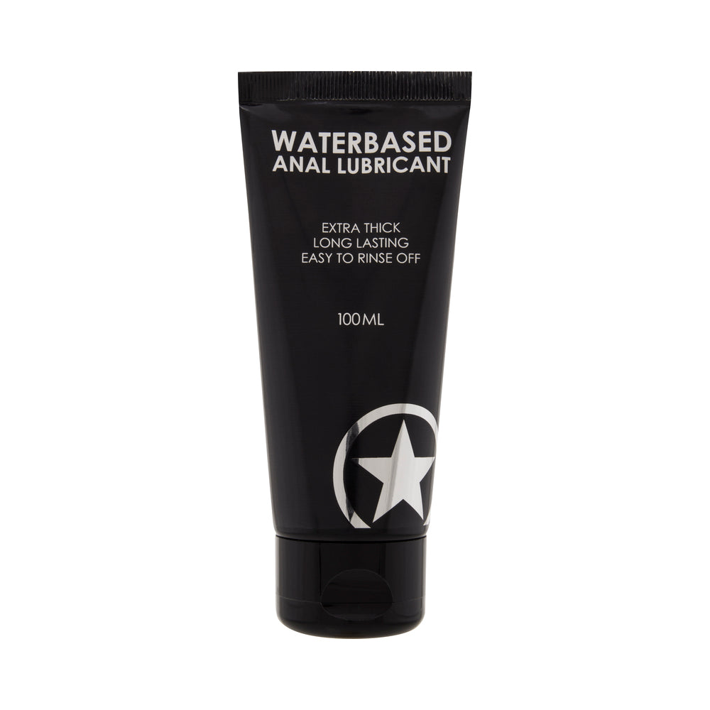 Shots Water-Based Anal Lubricant 3 oz. Black 3 oz Shots Water-Based Anal Lubricant tube with white star logo