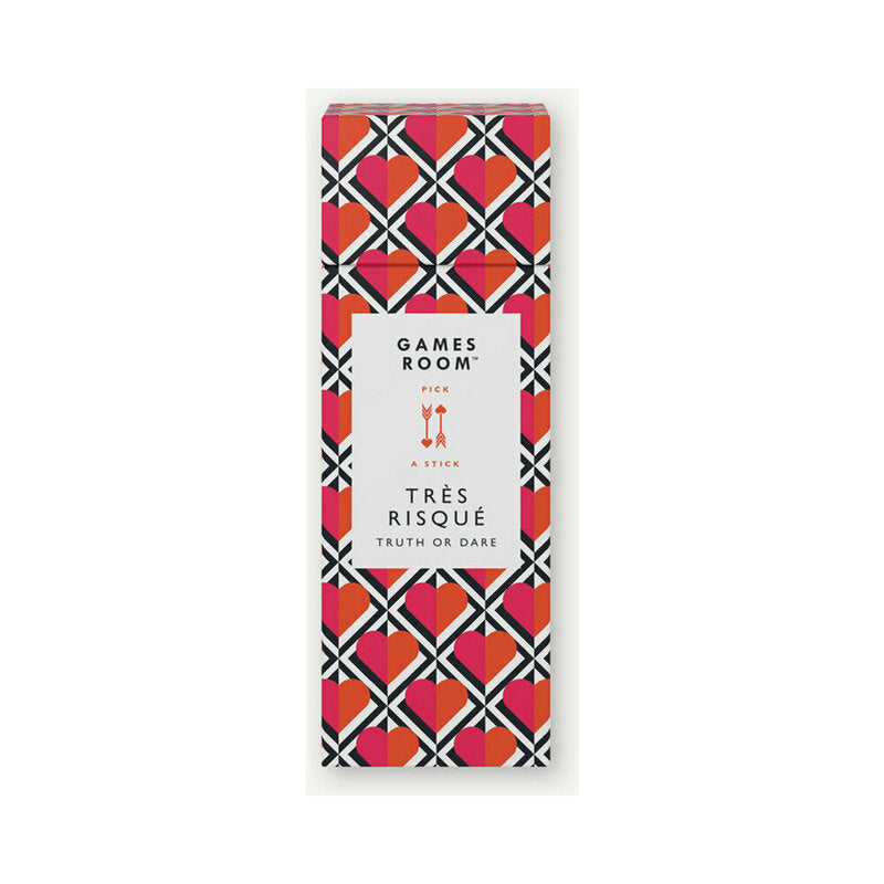 Games Room Très Risqué Truth or Dare Pick-A-Stick Game Tres Risque Truth or Dare stick box with red black diamond pattern