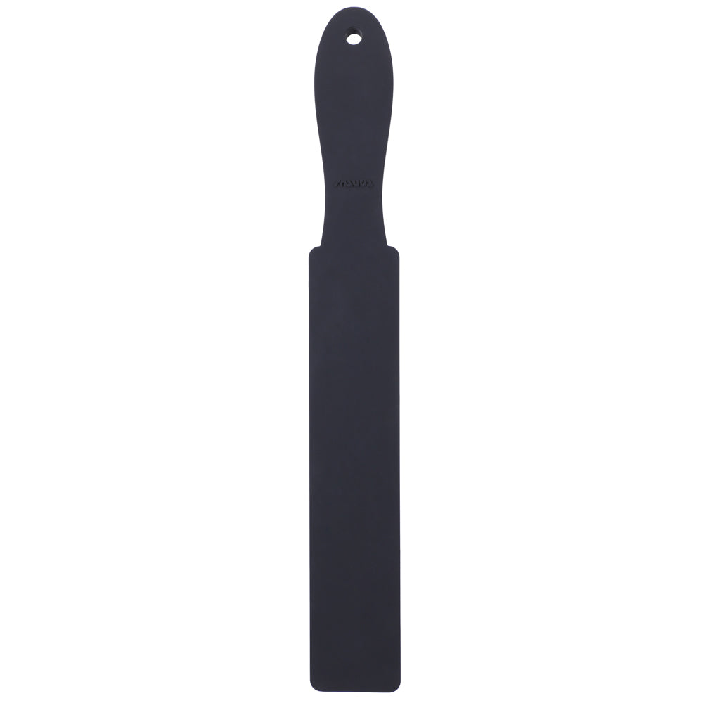 Tantus Wham Bam Paddle Onyx (Bag) Upright black Tantus Wham Bam paddle with long rectangular face