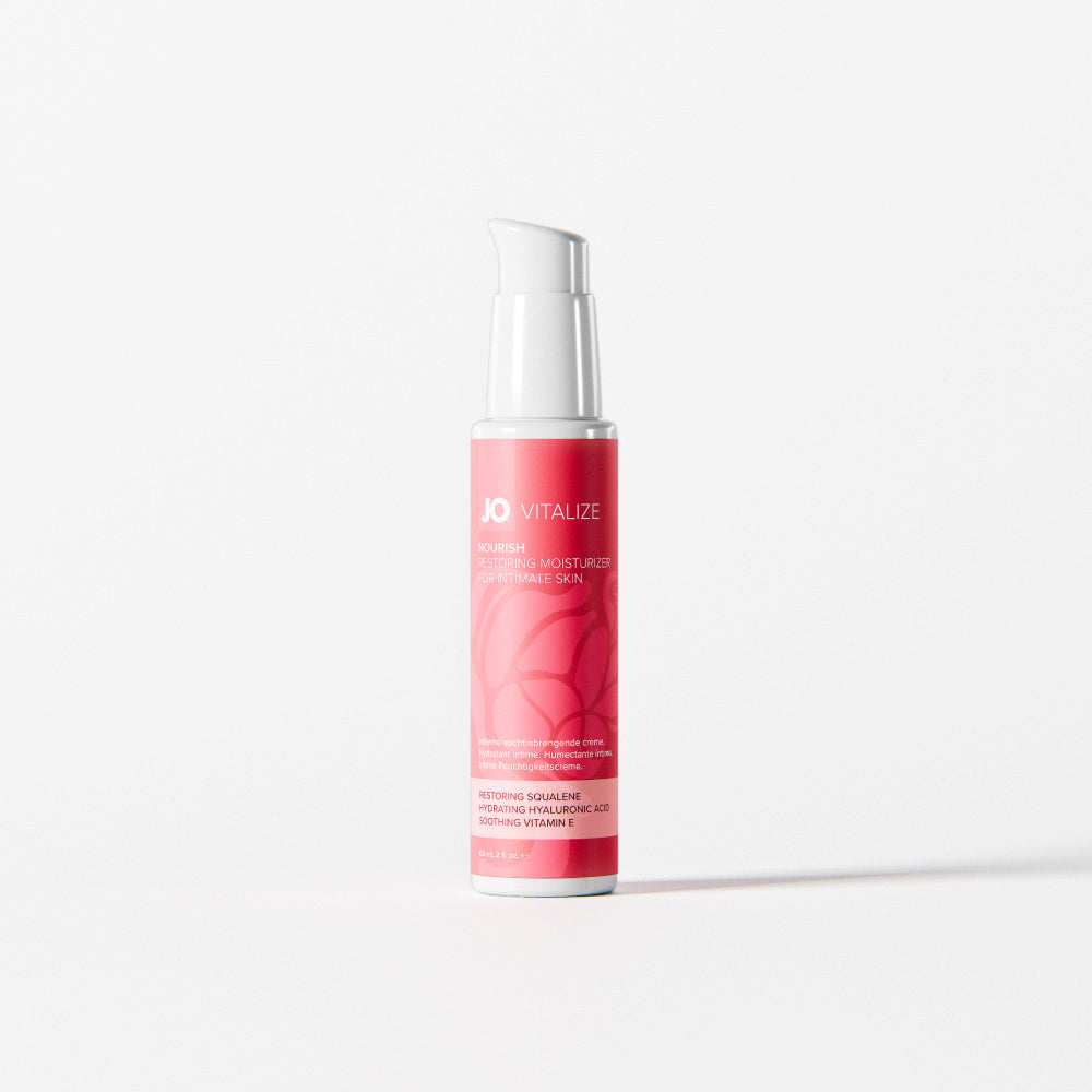 JO Nourish Intimate Moisturizer 2 oz. System JO Nourish pink bottle with white pump and clear cap