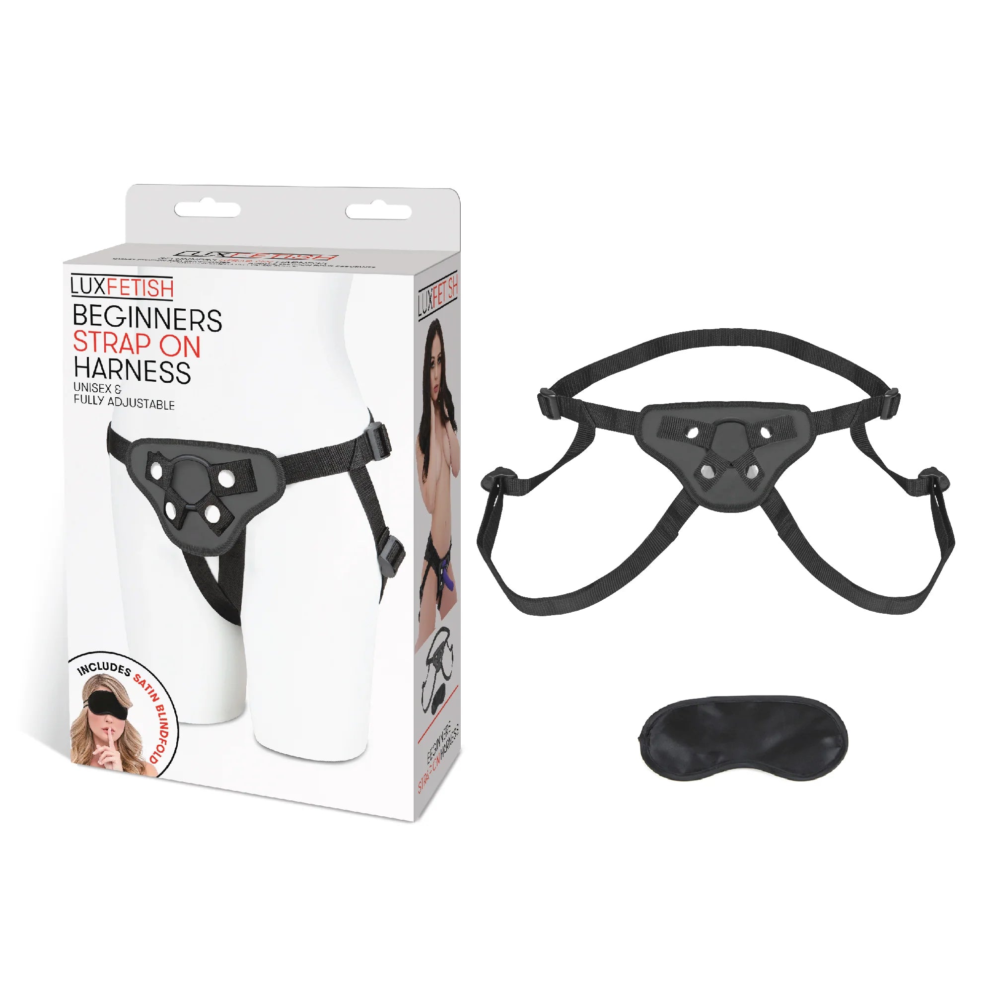 Lux Fetish Beginners Strap-On Harness Black Lux Fetish Beginners Strap-On Harness Black