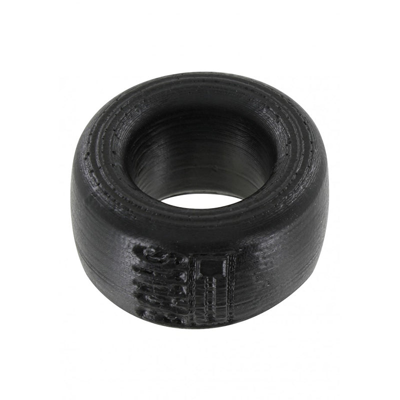 OxBalls Balls-T, Ballstretcher, Black OxBalls Balls-T Black Silicone Donut Stretcher on white