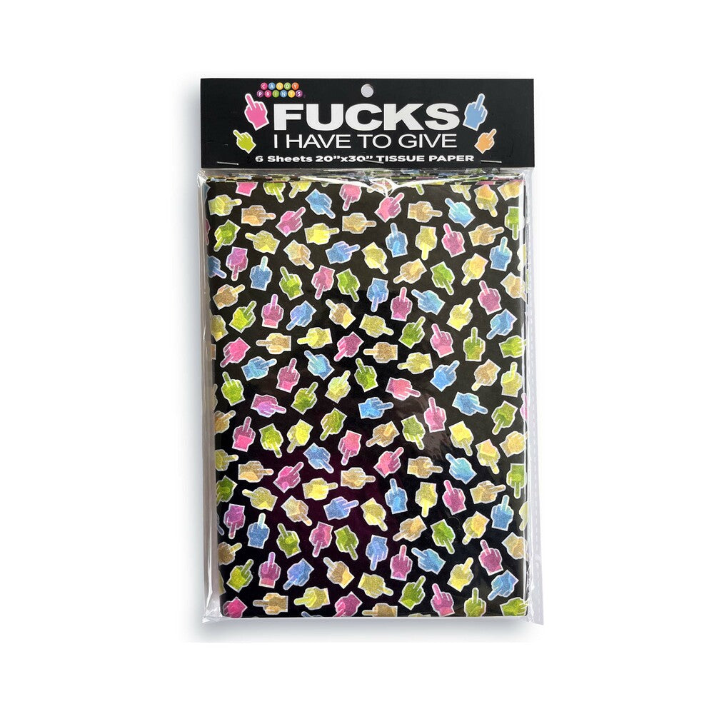 Fucks I Have to Give Tissue Paper Black Fucks I Have to Give tissue paper with finger print