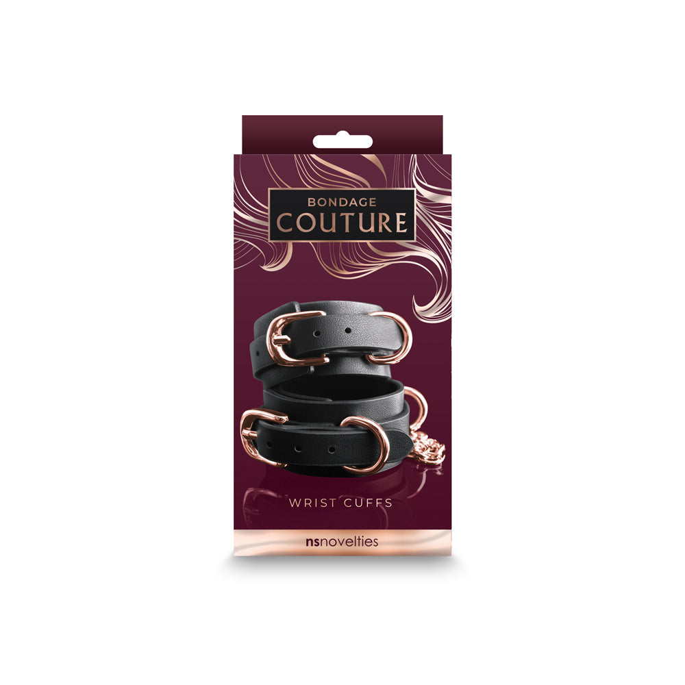 Bondage Couture Wrist Cuffs Black Black Bondage Couture wrist cuffs in burgundy retail box
