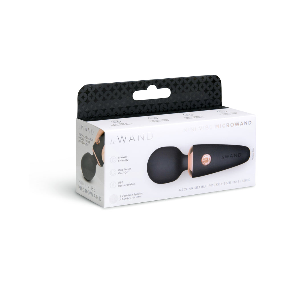 Le Wand Mini Micro Wand Black Black Le Wand Mini Micro wand in black retail box