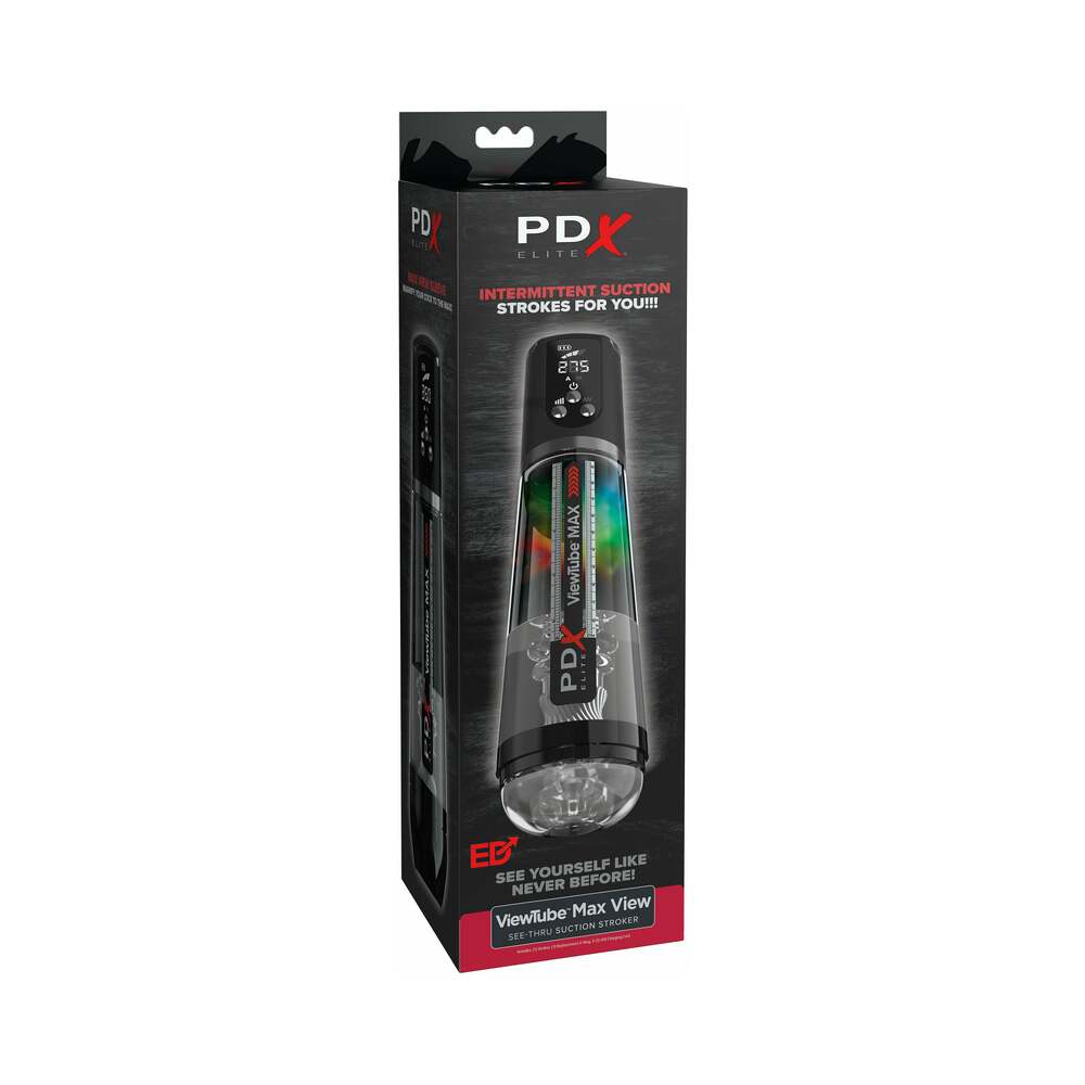 PDX Elite ViewTube Max View PDX Elite ViewTube Max View automatic stroker clear tube and black controls in retail package