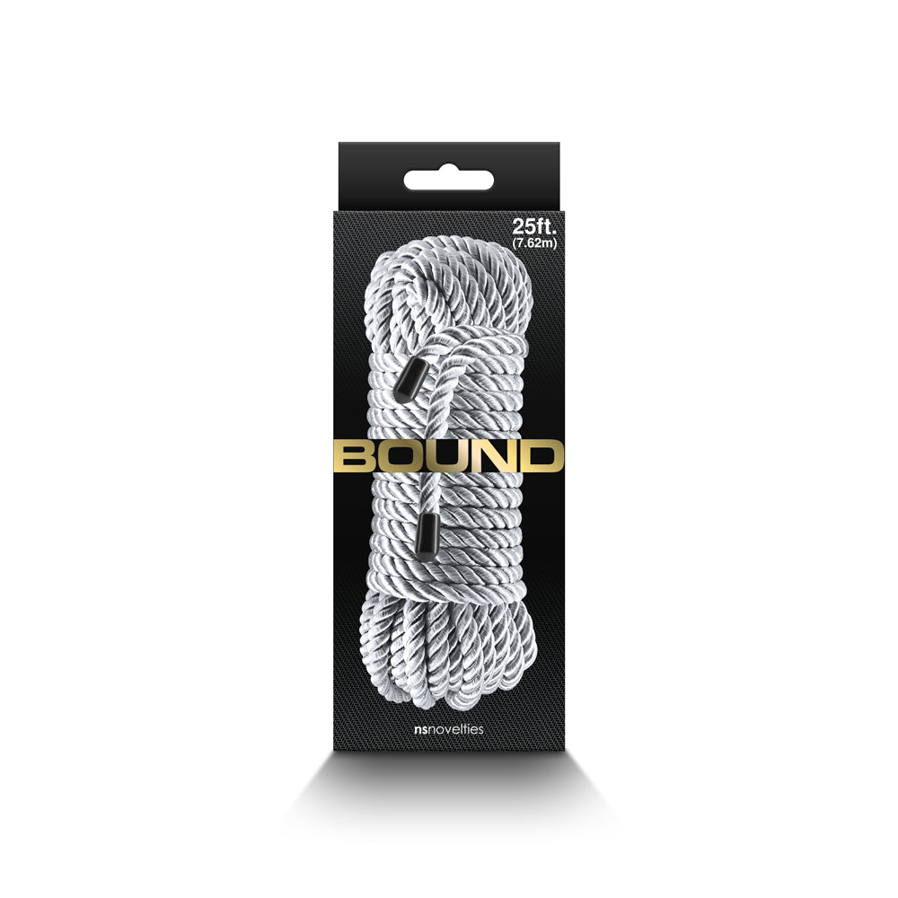 Bound Rope 25 ft. Silver Bound 25-foot silver rope in black retail box
