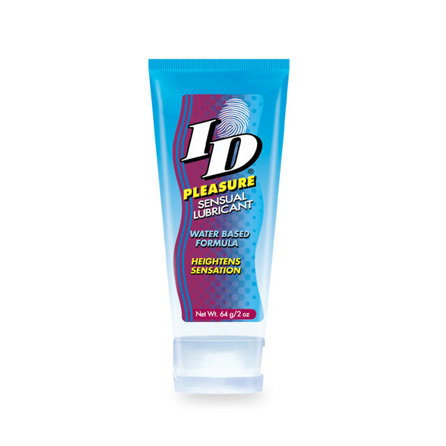 ID Pleasure Lubricant 2 fl oz Travel Tube ID Pleasure two-ounce turquoise travel tube with clear flip cap
